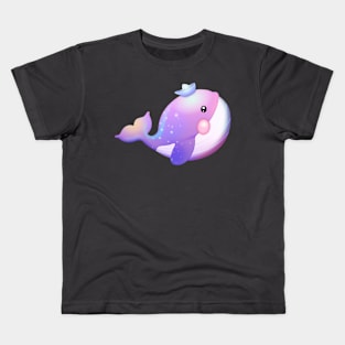 Cute Pink Star Whale Kids T-Shirt